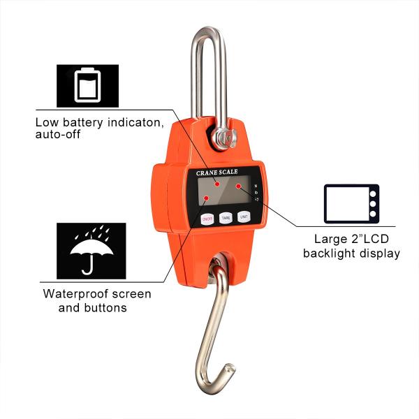 100kg 200kg 300kg Digital Hanging Scale Crane Weighing Scale
