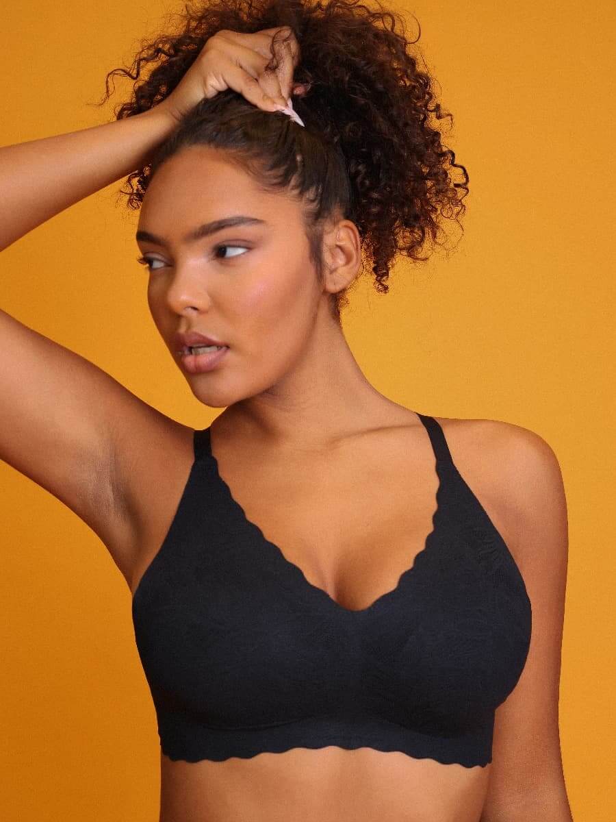 Black Seamless Comfortable Support Shock-Resistant Bra For Women Shock-Resistant