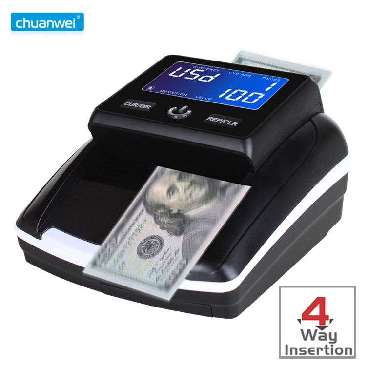 Quality UV Light Counterfeit Money Detector USD Fake Currency Checking Machine Banknote VND for sale