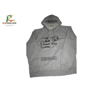 China Embroidered Gray Hooded Sweatshirt Jacket Men Cotton Custom Pullover Hoodies on sale