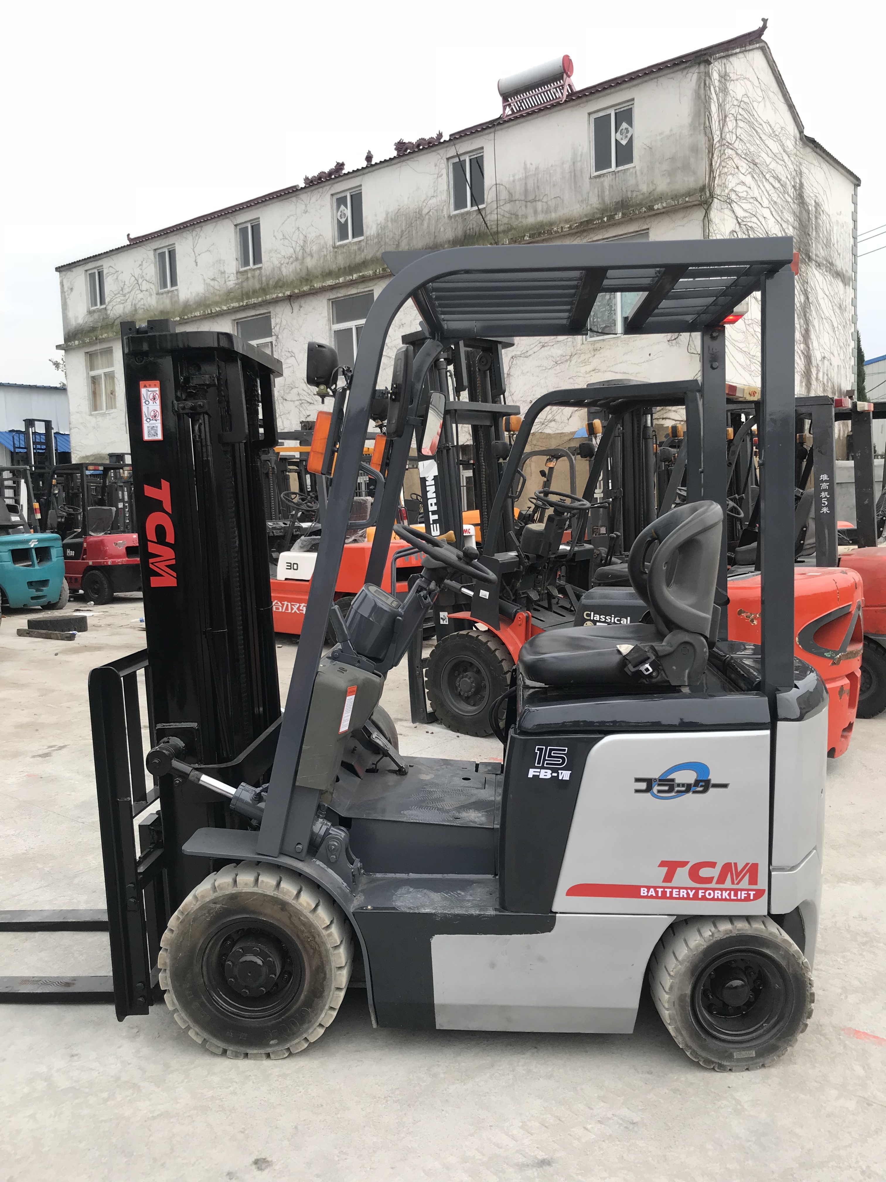 TCM 15 Used Electric Forklift With 3 Meters 1.5 Tons With Core Engine Component Good Performance