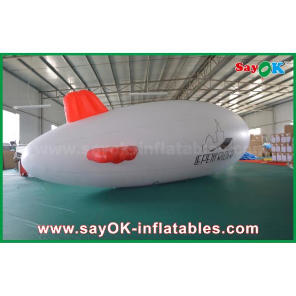 5m Floating Advertising Inflatable Balloon Helium Airplane Zeppelin For Promotion