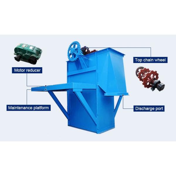 Large Capacity Industrial Conveyor Systems Plate Chain Bucket Elevator