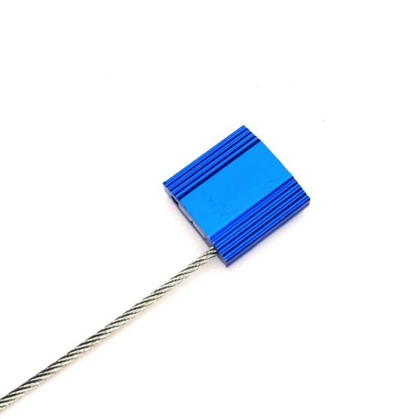 Blue Aluminium Alloy Cable Security Seals For High Security Trailer Door