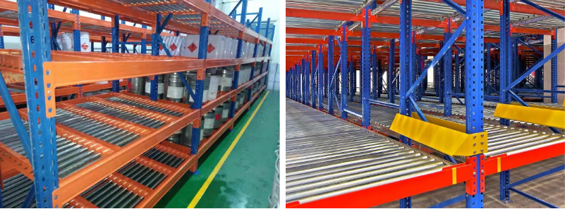 Warehouse Storage Gravity Pallet Racking System Carton Flow Roller Roller Rack  Live Pallet Rack