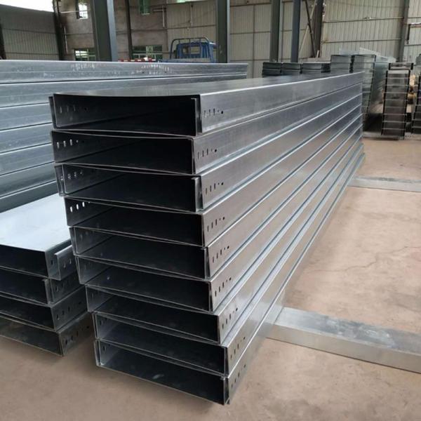 Rectangular Heavy Duty Cable Tray Hot Dip Galvanized Silver Color