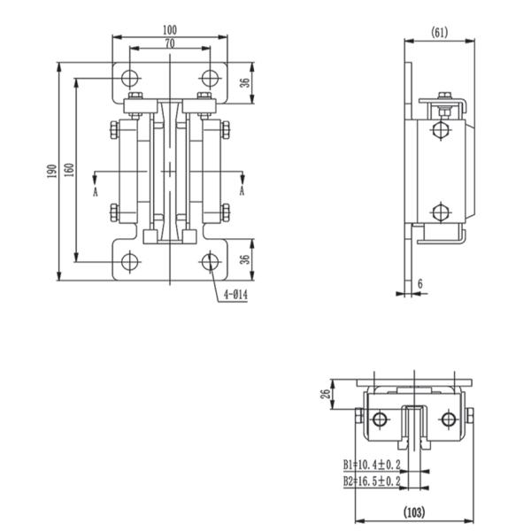 10mm/16mm Elevator Slide Speed Guide Shoe Quiet High-Speed Elevator Operation