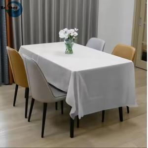 Plastic Disposable Table Cloths Covers, PE Material, Waterproof, Rectangular