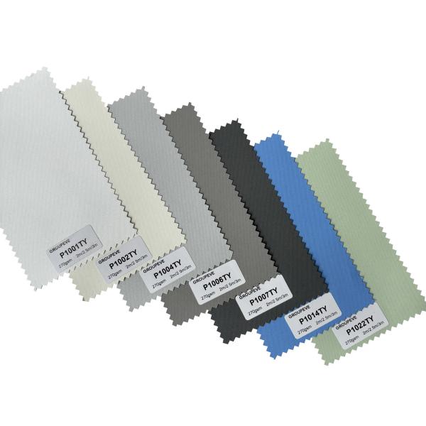 Silver Light Filtering Blackout Roller Blinds Fabric For Home & Kitchen