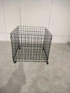 Quality Dump Wire Grid Bin with Locked Casters for sale