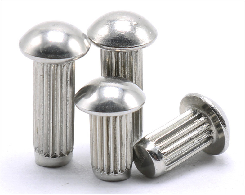 Quality Stainless Steel Round Head Knurling Rivets Pan Head Rivets for Name Plate Round Head Knurled Rivets for sale