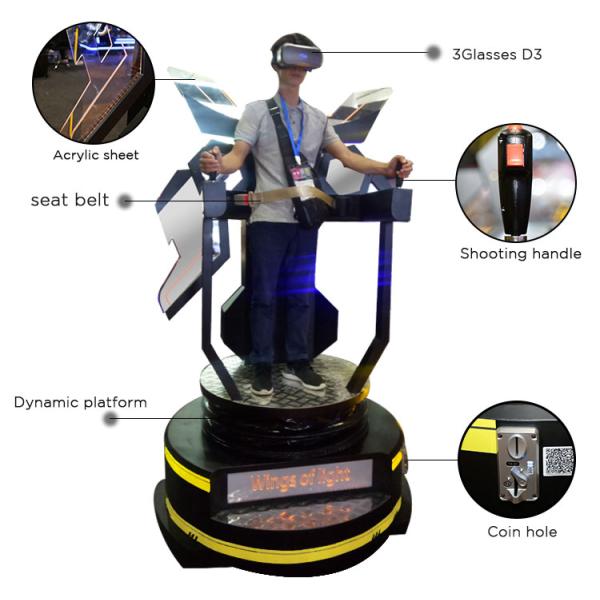 360 Degree Virtual Reality Flight Simulator With 10 Pcs Shooting Game