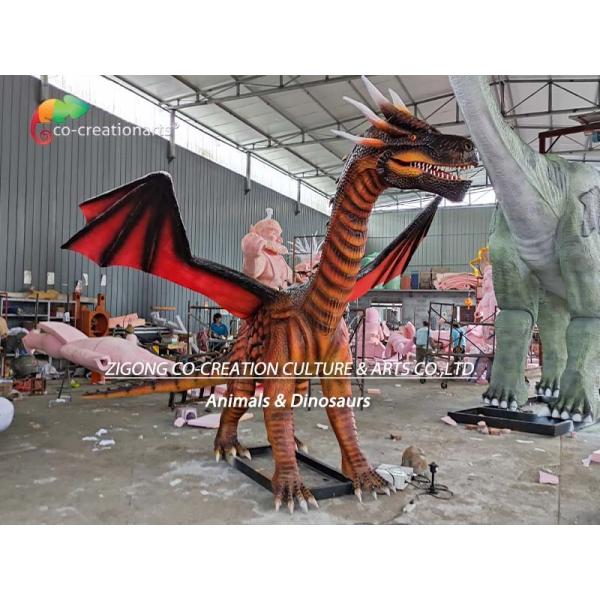Animatronic Dragon Props Theme Park Decorations Life Size Dragons