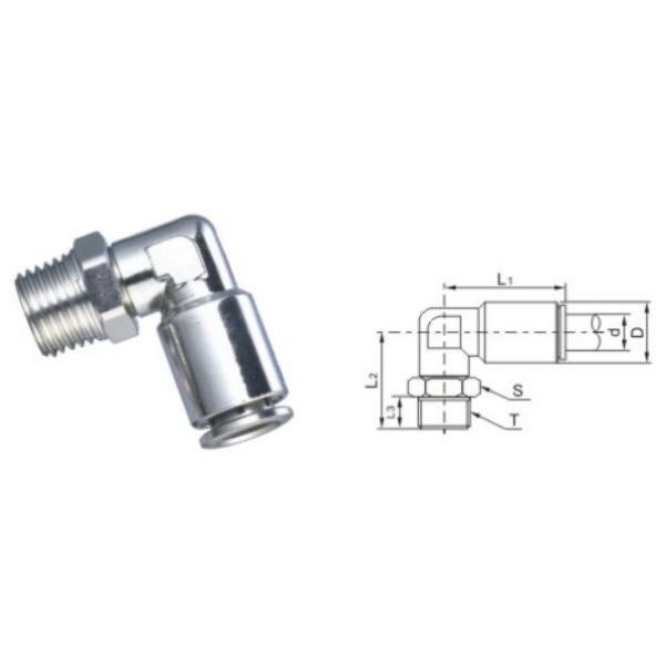 Elbow External Thread Fittings Insert-Type Pneumatic All-metal Connectors