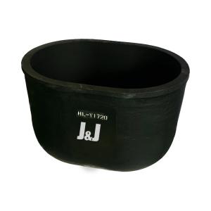 Quality High Melting Point Oval Crucible Isostatic Pressing Silicon Carbide Crucible for sale