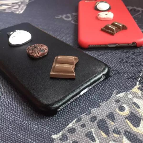 Soft PU DIY Totoro Snack Chocolat Cell Phone Case Cover For iPhone 7 6s Plus
