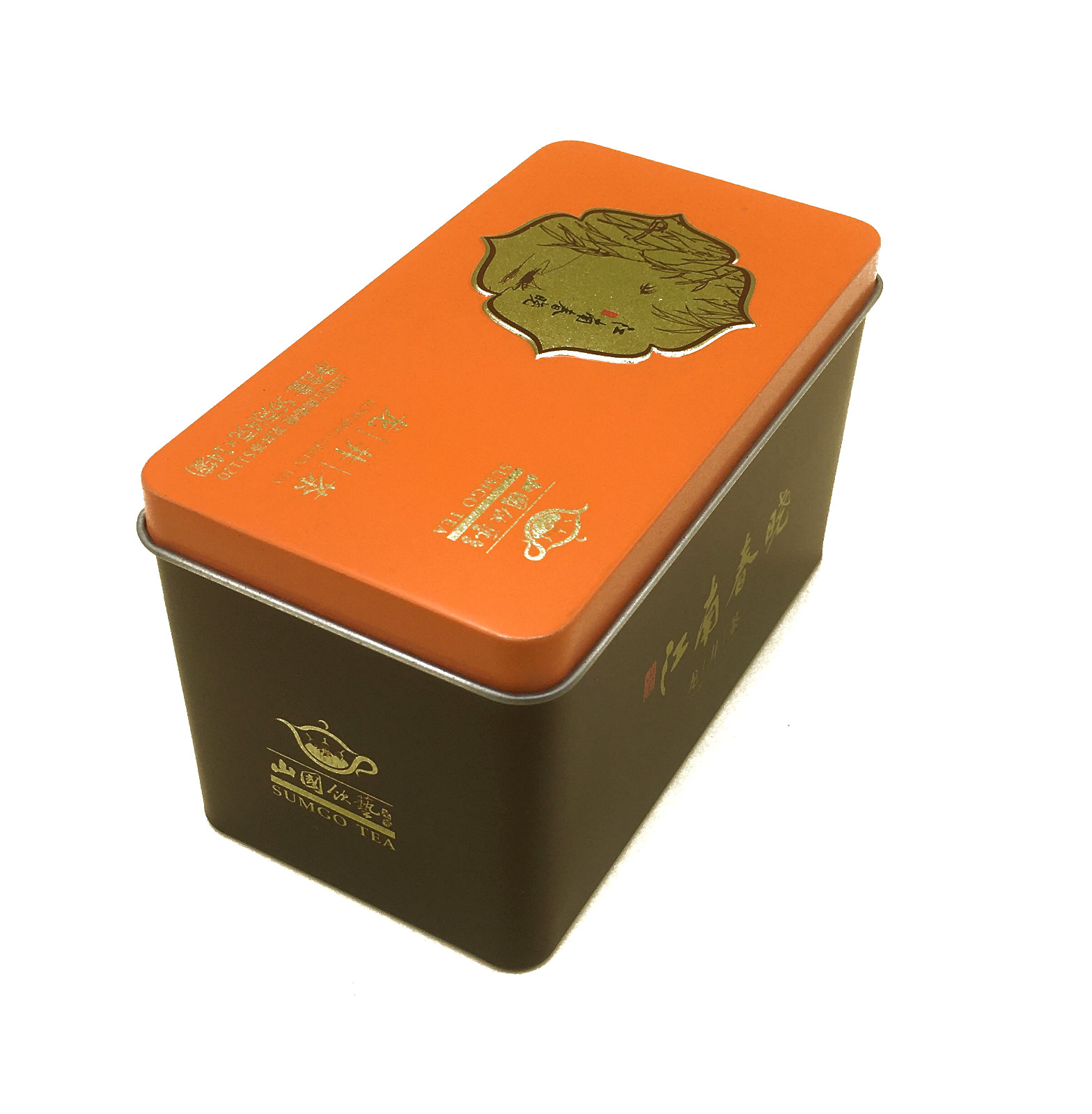 DADI Elegant Rectangular Tea Tin Box CMYK Personalized Tin Can For Tea