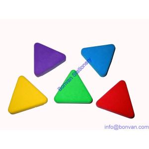 Quality triangular shape eraser,triangular gift promotional eraser, advertising triangular eraser for sale
