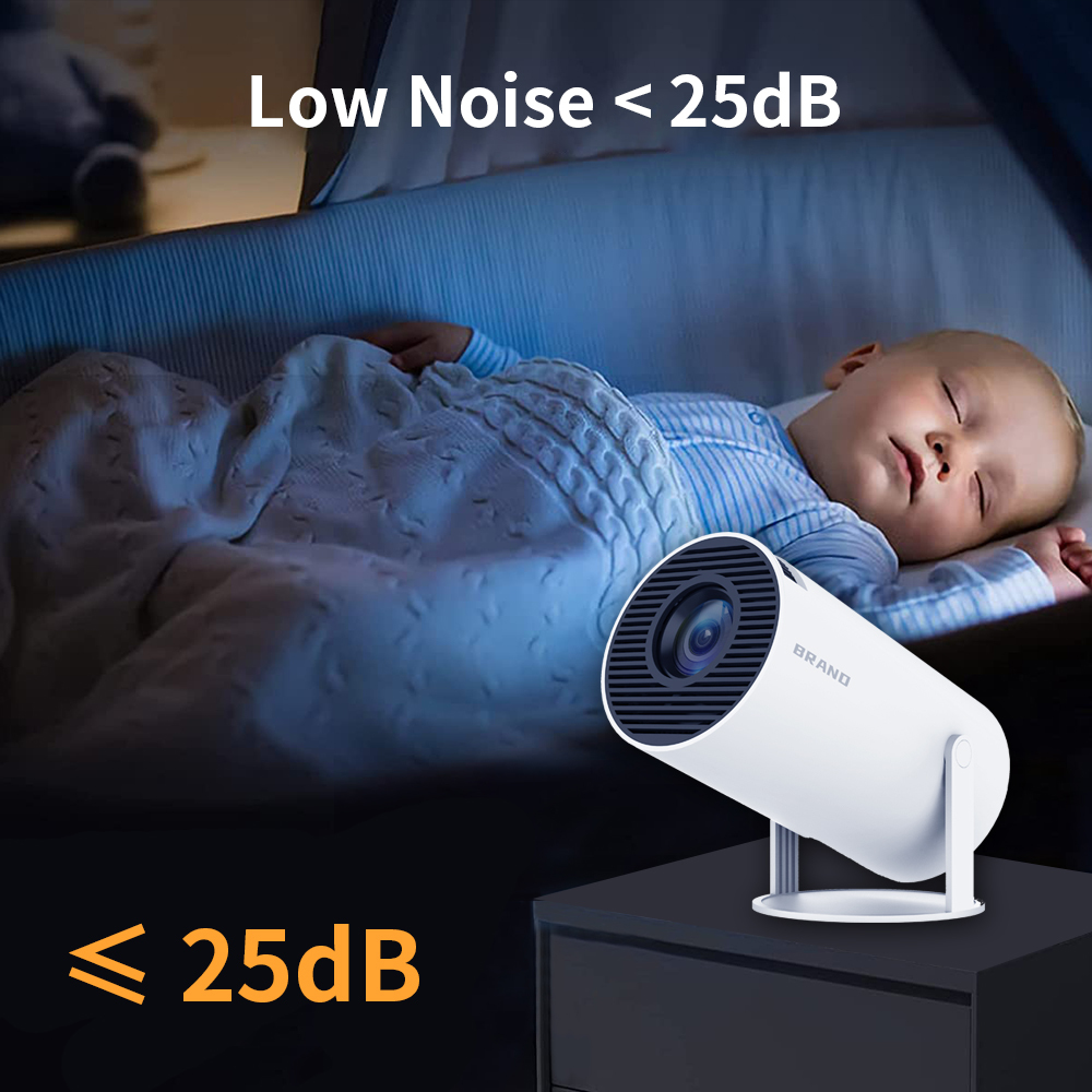 Flyin HY300 3D 4K Mini Android LED Projector 1080P Smart WiFi with Wide Angle Clarity Portable and Built-in Speaker