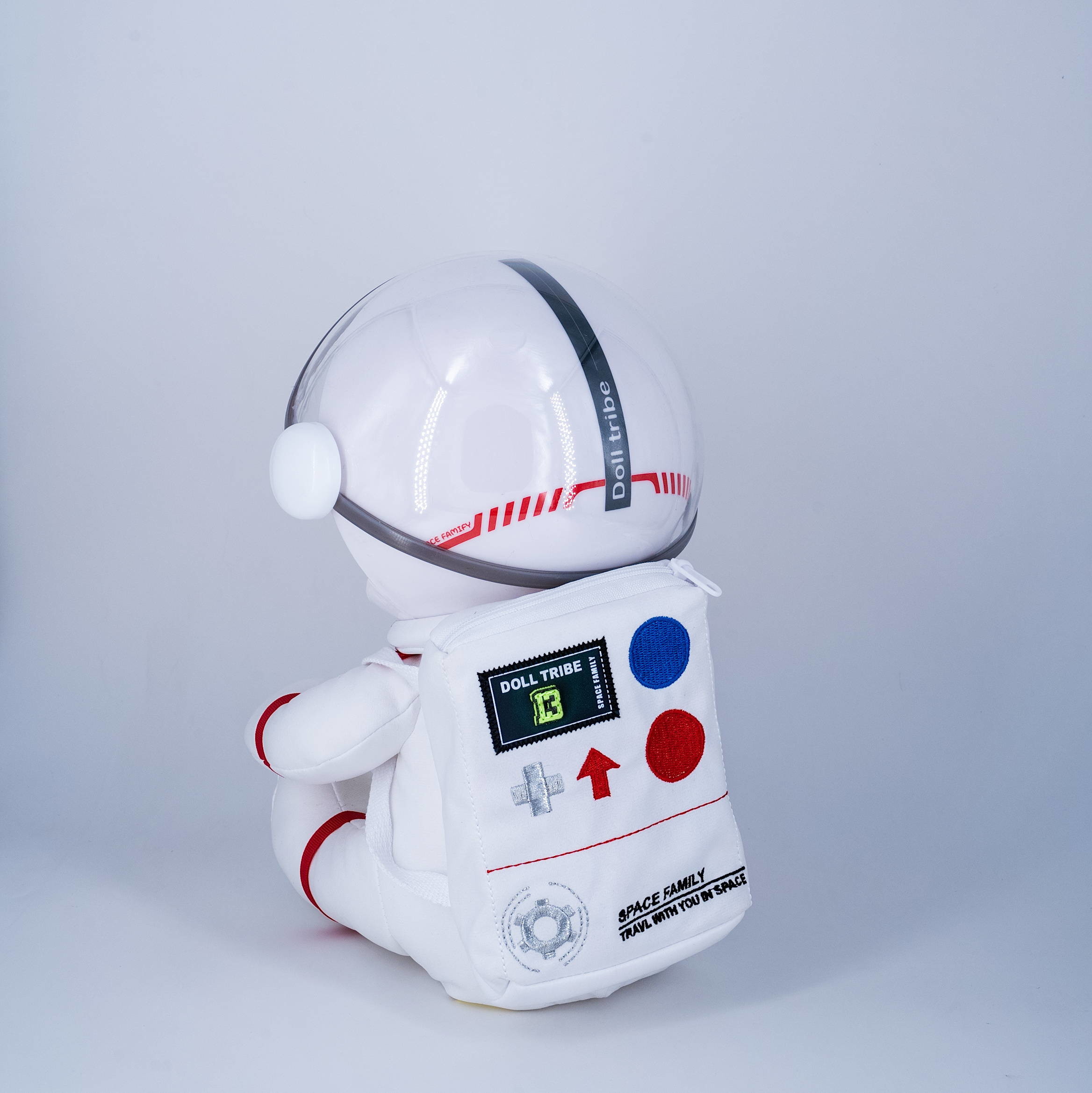 OEM ODM Plush Sitting Bear Toys With Wear Space Suit Customized Logo Tag Label