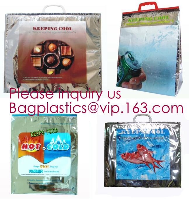 Aluminum Foil Food Use Disposable Cooler Bag Insulated Thermal Bag Organizer Storage Frozen Lunch Bag bagease bagplastic