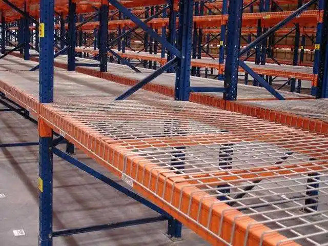 Orange Galvanized Teardrop Pallet Racking , Modular Teardrop Warehouse Shelving