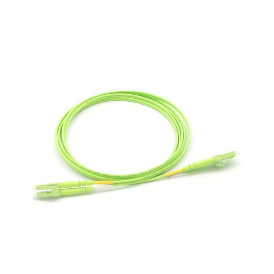 OM5 Multimode LC Fiber Optic Connector Lime Green 50/125um