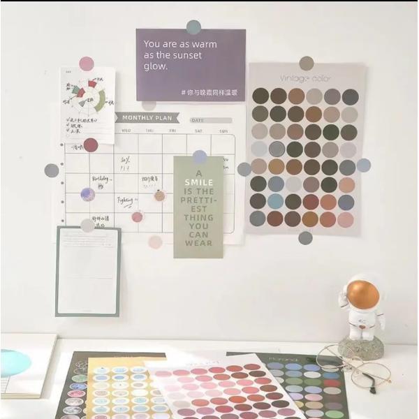 Waterproof Self Adhesive Sticker Morandi Gradient Dot Stickers Decoration Custom