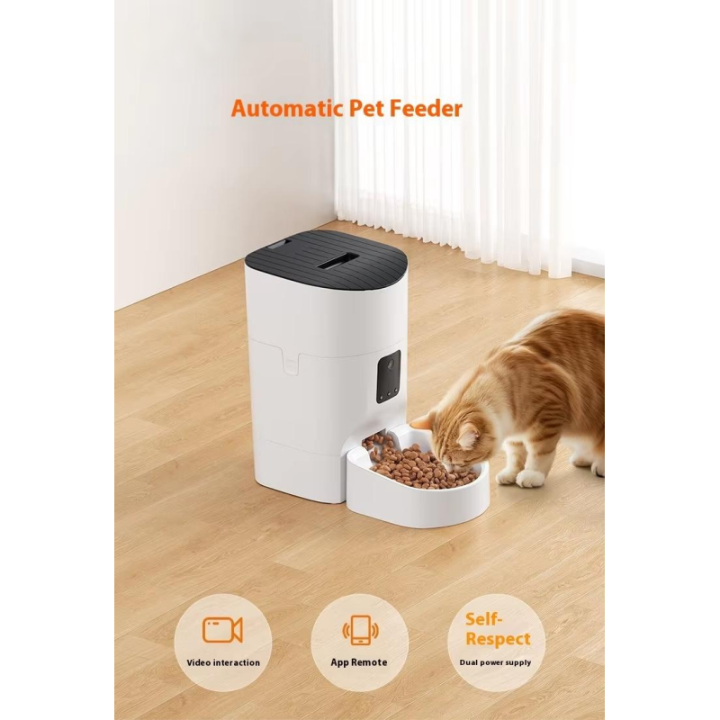 Video Smart Eco-Friendly APP Remote Control Charge Plastic Automatic Solid Pet Feeder Machine 7L/9L Capacity Bowls for Cats/Dogs