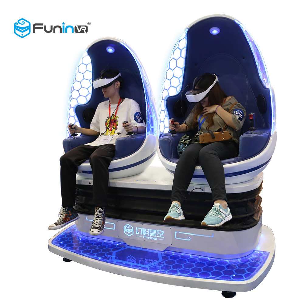 Quality 2 Seats 9D Virtual Reality Simulator 1 Year Warranty / VR Egg Cinema for sale
