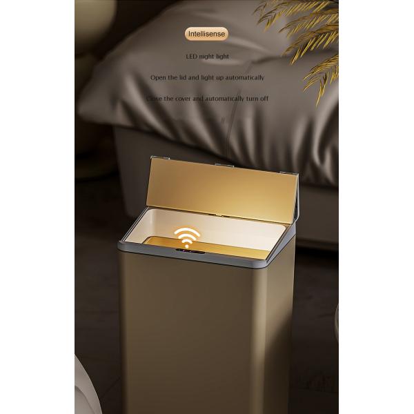 House Hold Smart Sensor Trash Bin Folding Plastic Trash Can with Lid