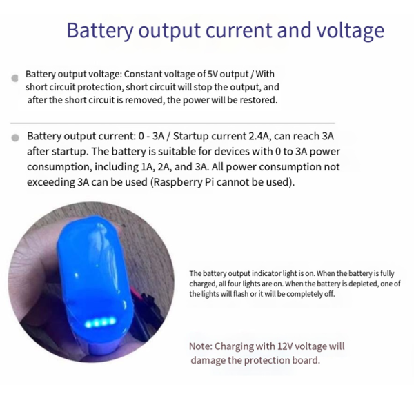 Rechargeable 5V Lithium Battery Pack for USB Fan, 4G/WiFi/Bluetooth Module, MCU Arduino, LED Light Power Supply 18650