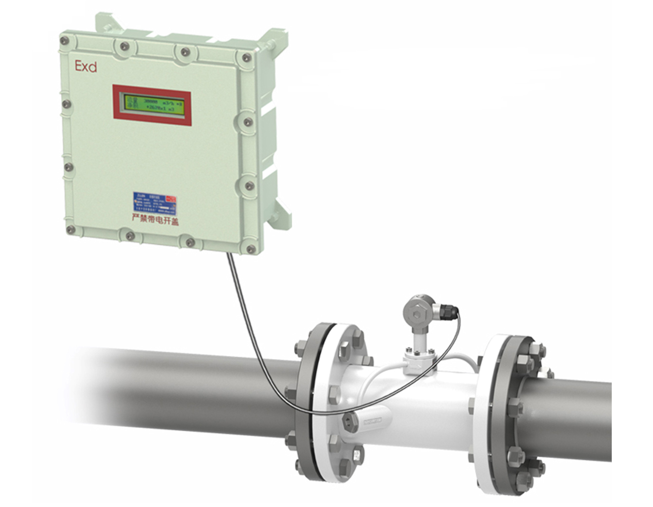 Quality DN50 - 3000 Ultrasonic Flow Meter Municipal 90 C Cast Iron For Waste Water for sale