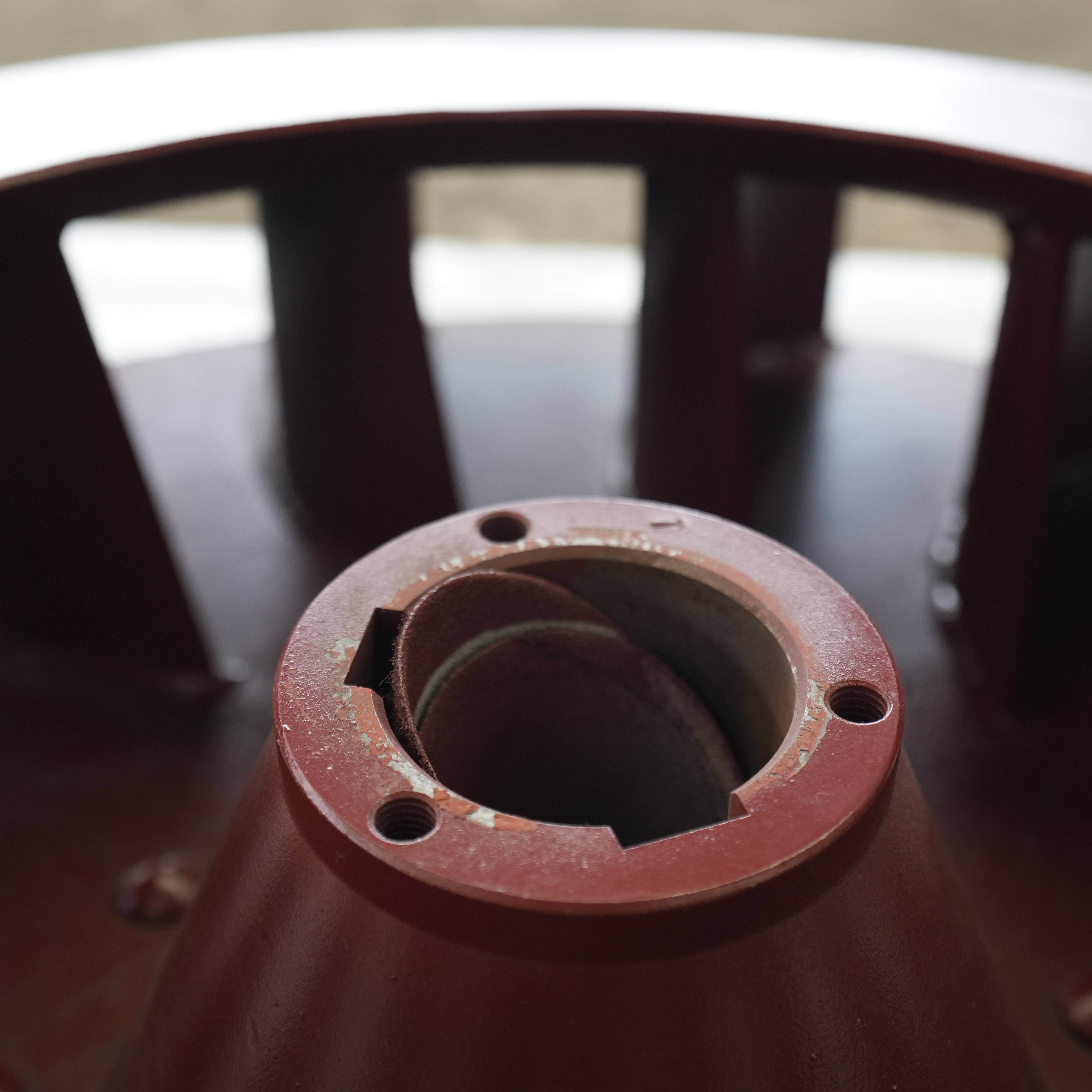 High-Strength Red Centrifugal Fan Impeller (Garbage Suction Special)， Industrial-Grade Corrosion-Resistant Red Steel Impeller, Fan Auxiliary Blowing &