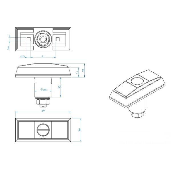 Security T-handle Vending Machine Lock Automatic Arcade Machines Door Locks