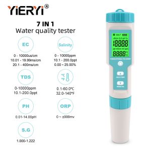 Aquarium Swimming Pool ORP Salinity Digital PH Meter