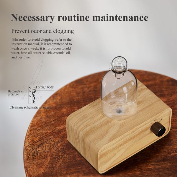Dual Fluid Cold Nebulization Aromatherapy Aroma Diffuser With 100cbm Coverage