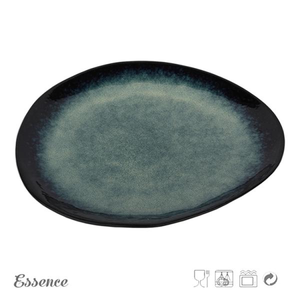 Colored Ceramic Dessert Plates , Custom Printed Stoneware Dinner Plates 8.9 Inch