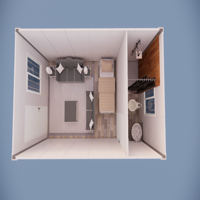 Modern Design Style Custom Made 3 Bedroom Prefab Container House for Villa and Office