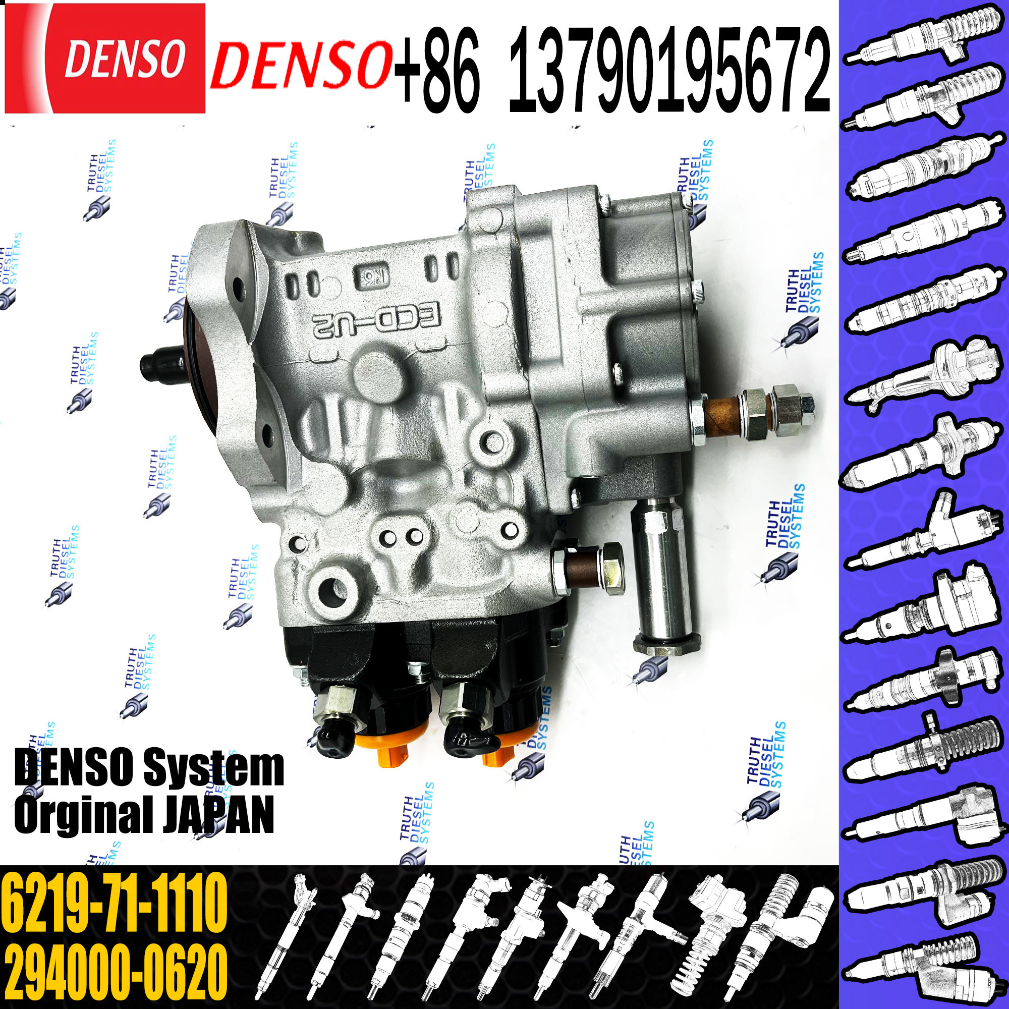 HP0 Fuel Injection Pump 094000-0625 6219-71-1111 For KOMATSU Excavator SA12VD140 HD785-7