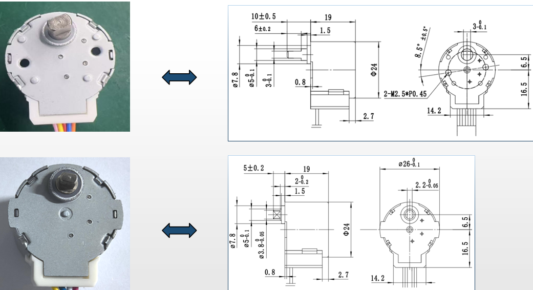 24BYJ48-818 24V High Temperature Resistance Low Noise Anti-interference Stepper Motor with 5.625°/64 Step Angle