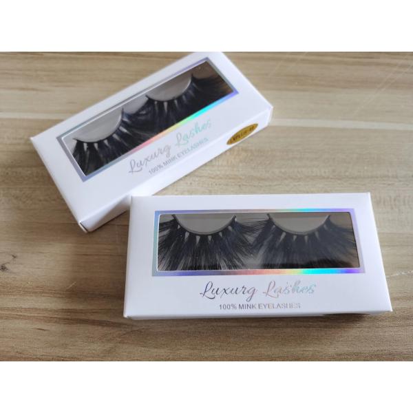 Printable Rectanglar Empty Lash Packaging Boxes With Coated Paper