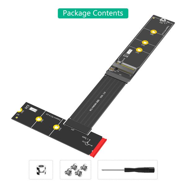 NVMe M.2 NGFF Adapter 270 Degree Data Transfer 30cm High Speed SSD Cable