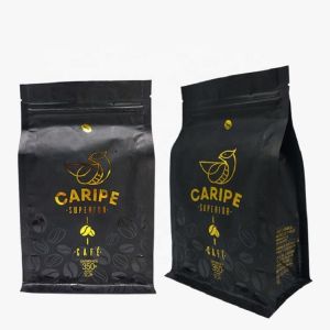 Flat Bottom Biodegradable Kraft Paper Tea Bag 250g Side Gusset