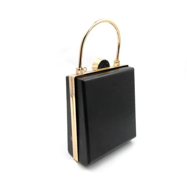 Easy Open Simple Metal Clasp Box Clutch Frame With Handle