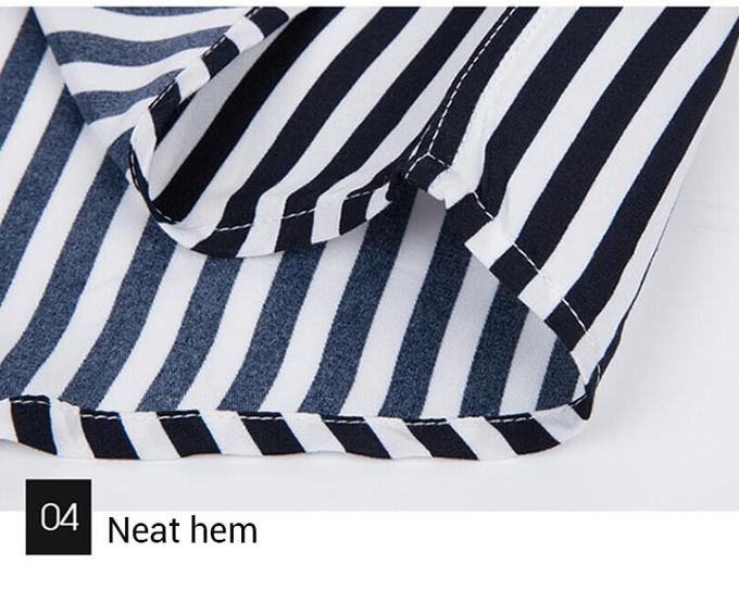 Striped Custom Men Work Shirts Tailored Dress Shirts Multi Color Optional