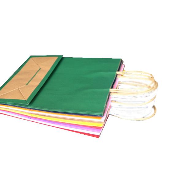 Recycled Twist Handle Campany Logo Printing Brown Kraft Paper Bag