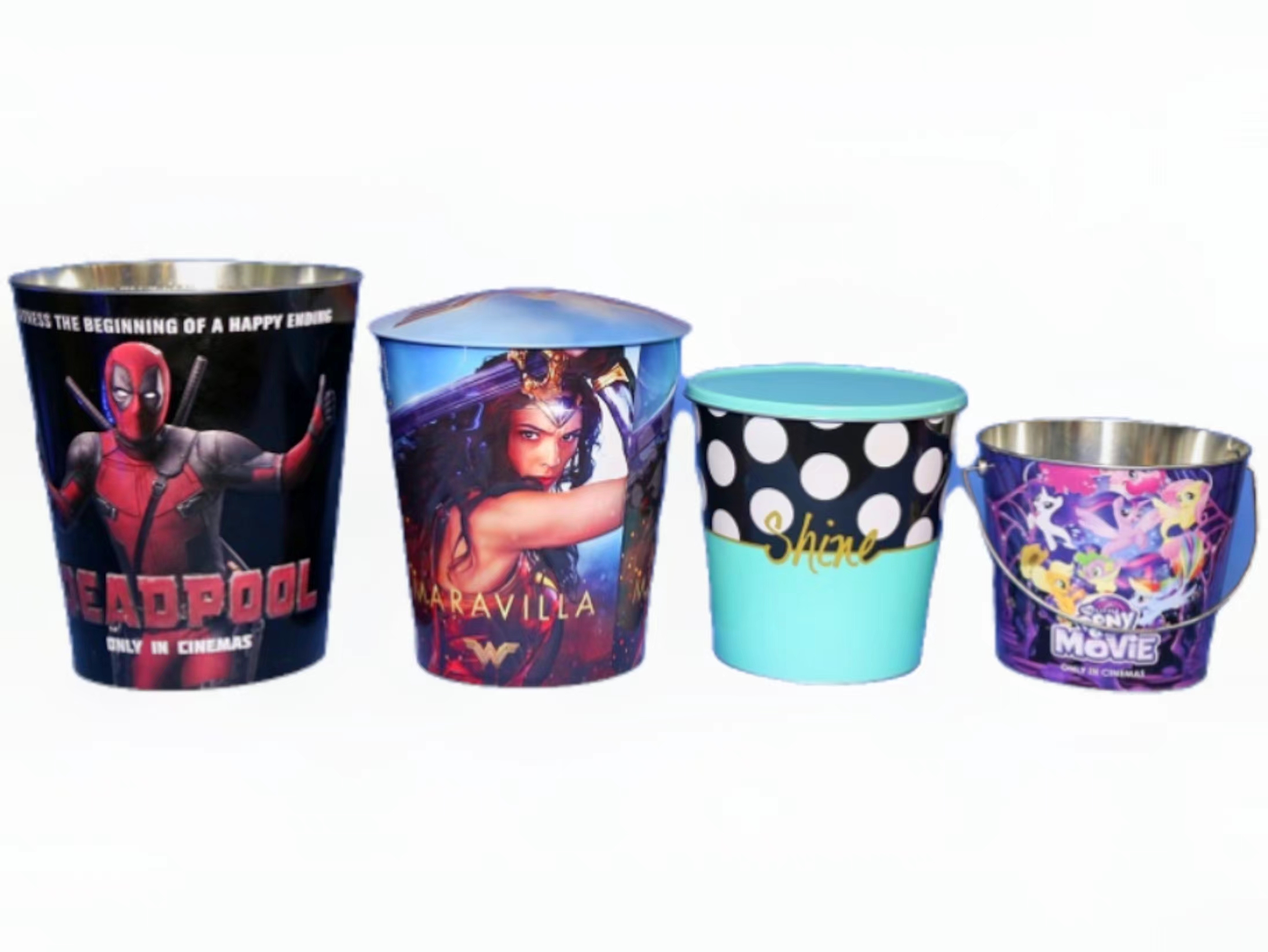 DADI Food Grade Holiday Snack Tin Offset Lithography Tinplate Metal Popcorn Tin Bucket