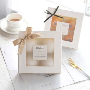 Quality C2S Art Paper White Bakery Box Window Pie Beautifully Wrapped for sale