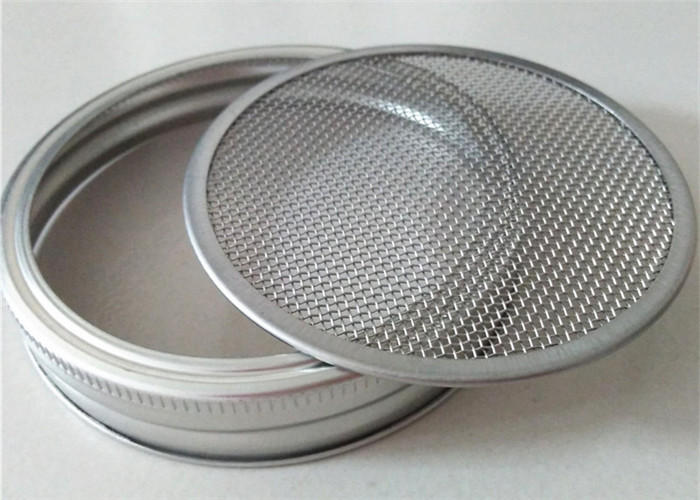 304 SS Wire Mesh Filter Element Sprouting Lid Strainer For Wide Mouth Mason Jar